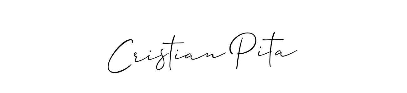 Allison_Script is a professional signature style that is perfect for those who want to add a touch of class to their signature. It is also a great choice for those who want to make their signature more unique. Get Cristian Pita name to fancy signature for free. Cristian Pita signature style 2 images and pictures png