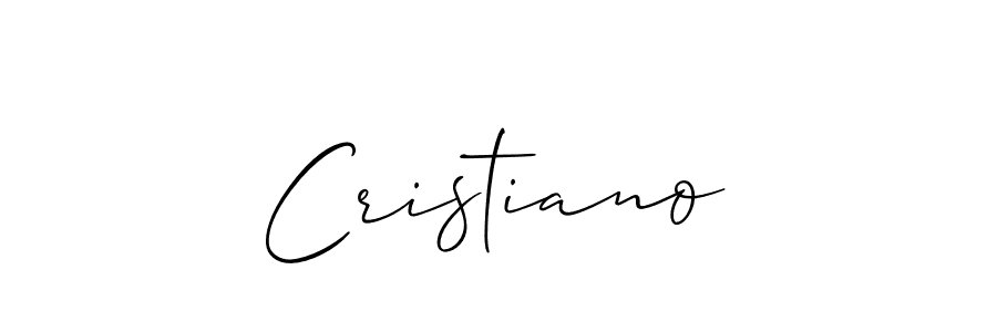 Use a signature maker to create a handwritten signature online. With this signature software, you can design (Allison_Script) your own signature for name Cristiano. Cristiano signature style 2 images and pictures png