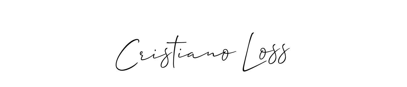 Design your own signature with our free online signature maker. With this signature software, you can create a handwritten (Allison_Script) signature for name Cristiano Loss. Cristiano Loss signature style 2 images and pictures png