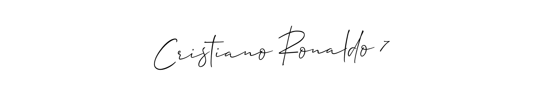 Allison_Script is a professional signature style that is perfect for those who want to add a touch of class to their signature. It is also a great choice for those who want to make their signature more unique. Get Cristiano Ronaldo 7 name to fancy signature for free. Cristiano Ronaldo 7 signature style 2 images and pictures png