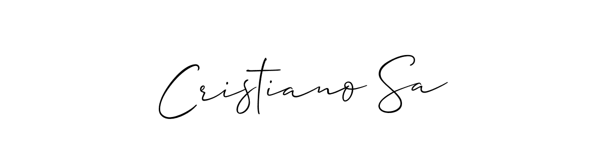It looks lik you need a new signature style for name Cristiano Sa. Design unique handwritten (Allison_Script) signature with our free signature maker in just a few clicks. Cristiano Sa signature style 2 images and pictures png