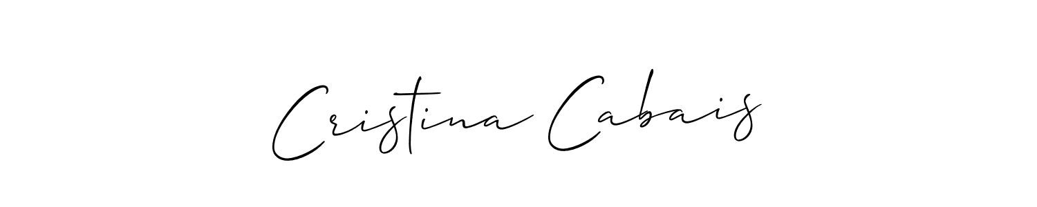 Design your own signature with our free online signature maker. With this signature software, you can create a handwritten (Allison_Script) signature for name Cristina Cabais. Cristina Cabais signature style 2 images and pictures png