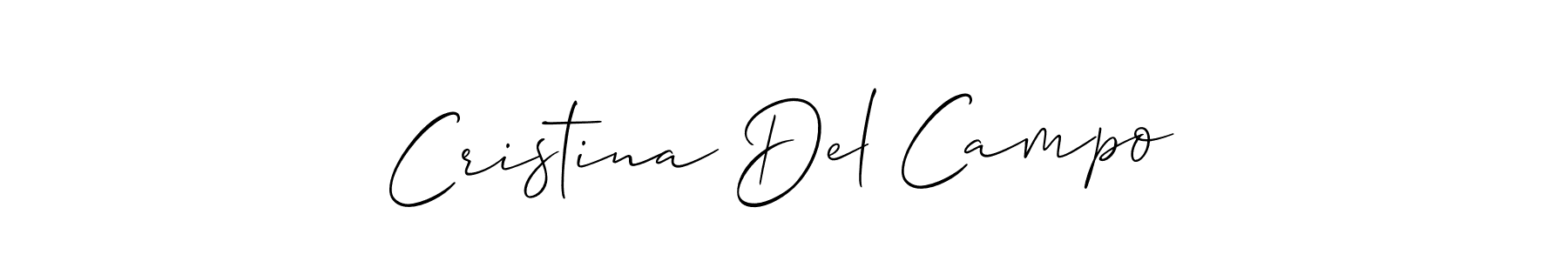 Make a short Cristina Del Campo signature style. Manage your documents anywhere anytime using Allison_Script. Create and add eSignatures, submit forms, share and send files easily. Cristina Del Campo signature style 2 images and pictures png