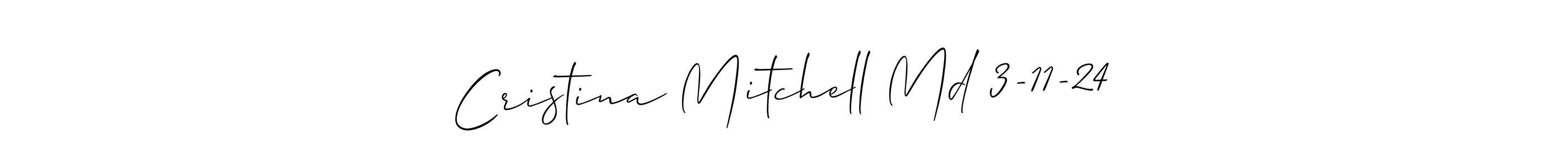 It looks lik you need a new signature style for name Cristina Mitchell Md 3-11-24. Design unique handwritten (Allison_Script) signature with our free signature maker in just a few clicks. Cristina Mitchell Md 3-11-24 signature style 2 images and pictures png