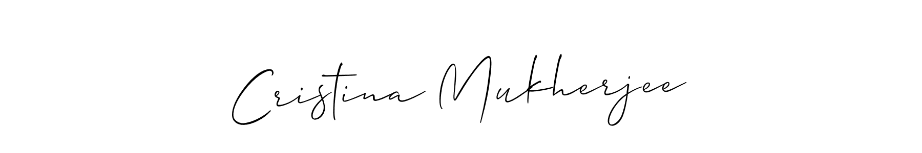 Use a signature maker to create a handwritten signature online. With this signature software, you can design (Allison_Script) your own signature for name Cristina Mukherjee. Cristina Mukherjee signature style 2 images and pictures png