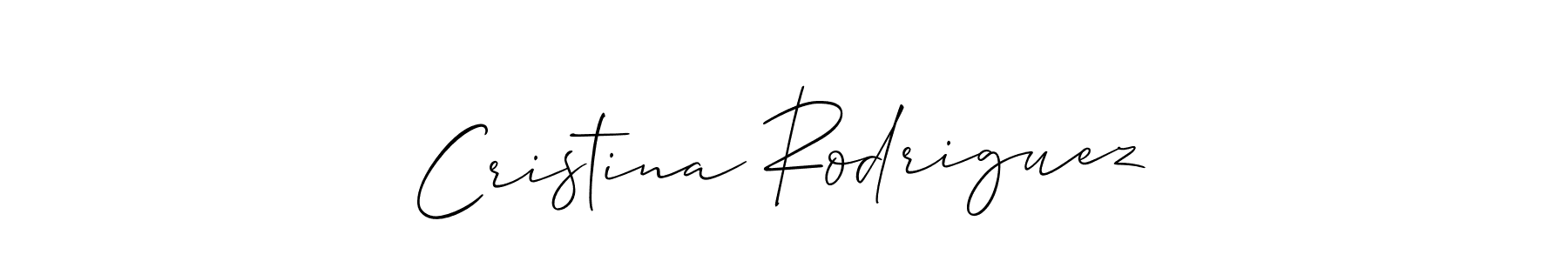 The best way (Allison_Script) to make a short signature is to pick only two or three words in your name. The name Cristina Rodriguez include a total of six letters. For converting this name. Cristina Rodriguez signature style 2 images and pictures png