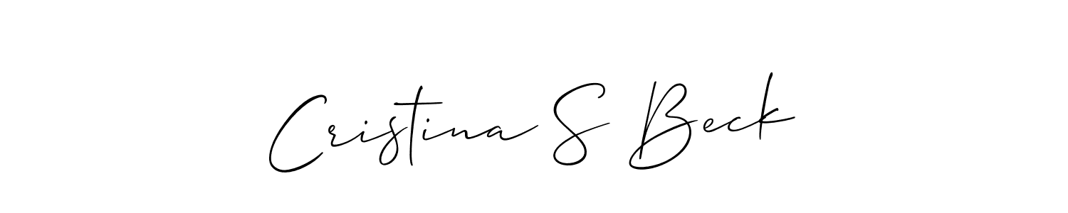 How to make Cristina S Beck signature? Allison_Script is a professional autograph style. Create handwritten signature for Cristina S Beck name. Cristina S Beck signature style 2 images and pictures png