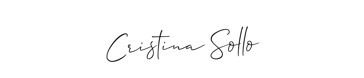 Cristina Sollo stylish signature style. Best Handwritten Sign (Allison_Script) for my name. Handwritten Signature Collection Ideas for my name Cristina Sollo. Cristina Sollo signature style 2 images and pictures png