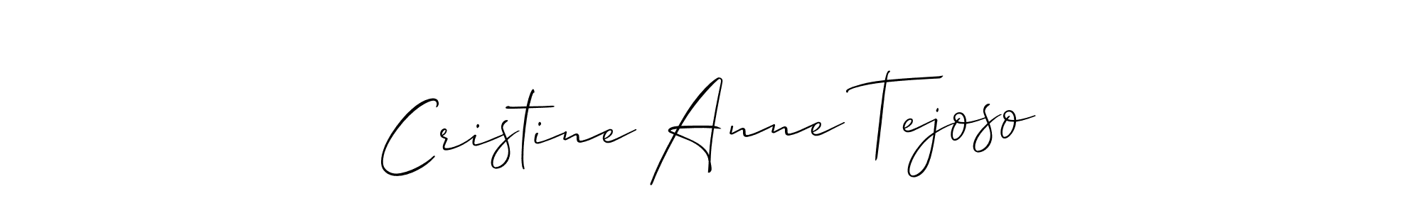 The best way (Allison_Script) to make a short signature is to pick only two or three words in your name. The name Cristine Anne Tejoso include a total of six letters. For converting this name. Cristine Anne Tejoso signature style 2 images and pictures png