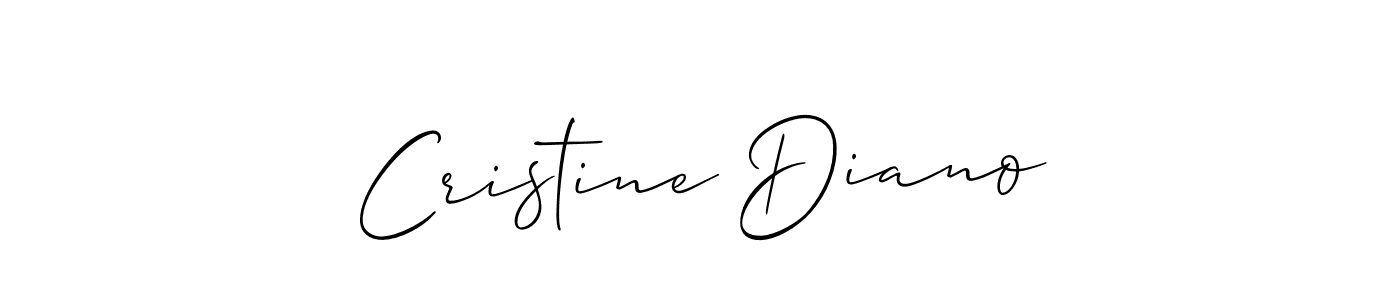 Similarly Allison_Script is the best handwritten signature design. Signature creator online .You can use it as an online autograph creator for name Cristine Diano. Cristine Diano signature style 2 images and pictures png
