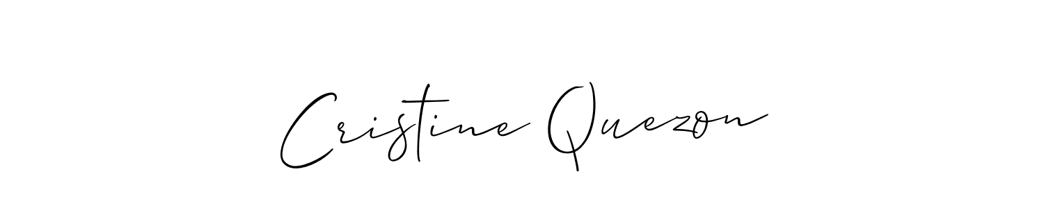 Also You can easily find your signature by using the search form. We will create Cristine Quezon name handwritten signature images for you free of cost using Allison_Script sign style. Cristine Quezon signature style 2 images and pictures png