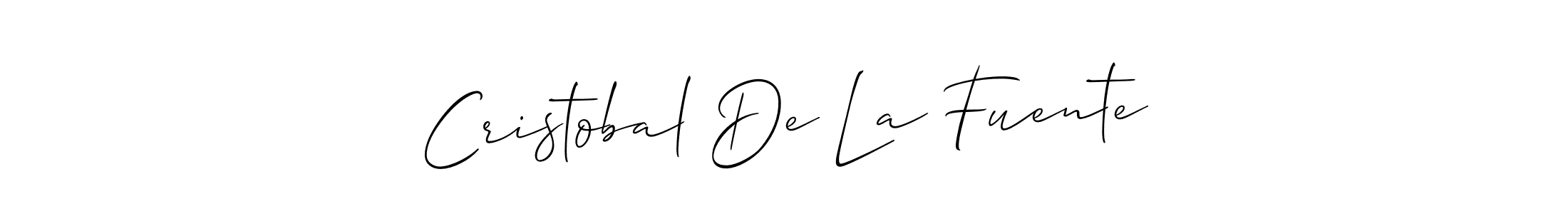 Create a beautiful signature design for name Cristobal De La Fuente. With this signature (Allison_Script) fonts, you can make a handwritten signature for free. Cristobal De La Fuente signature style 2 images and pictures png