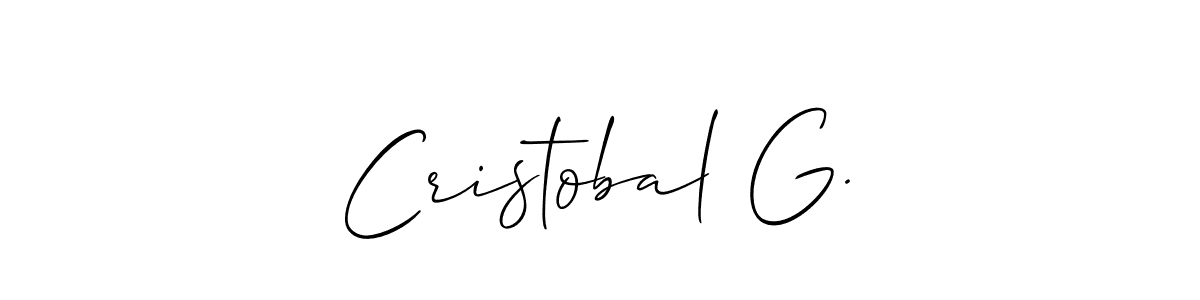 Make a beautiful signature design for name Cristobal G.. Use this online signature maker to create a handwritten signature for free. Cristobal G. signature style 2 images and pictures png