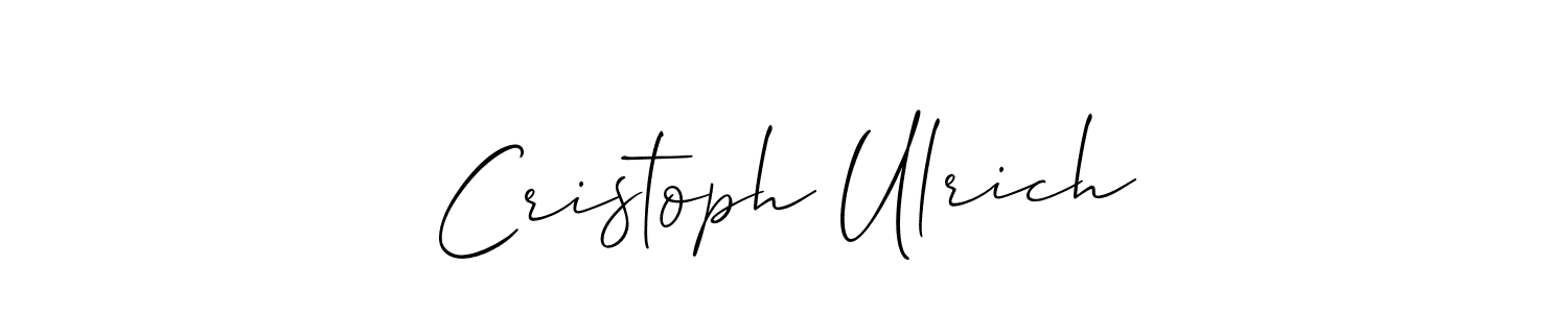 How to make Cristoph Ulrich signature? Allison_Script is a professional autograph style. Create handwritten signature for Cristoph Ulrich name. Cristoph Ulrich signature style 2 images and pictures png
