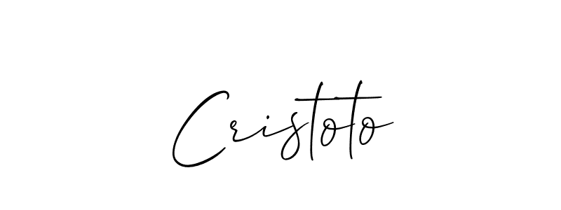 Create a beautiful signature design for name Cristoto. With this signature (Allison_Script) fonts, you can make a handwritten signature for free. Cristoto signature style 2 images and pictures png