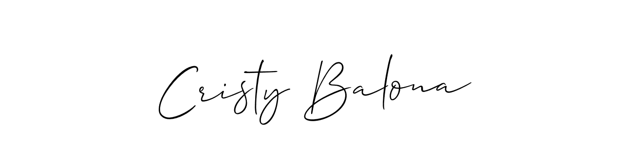 Best and Professional Signature Style for Cristy Balona. Allison_Script Best Signature Style Collection. Cristy Balona signature style 2 images and pictures png