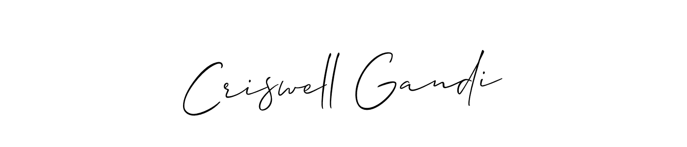 Check out images of Autograph of Criswell Gandi name. Actor Criswell Gandi Signature Style. Allison_Script is a professional sign style online. Criswell Gandi signature style 2 images and pictures png