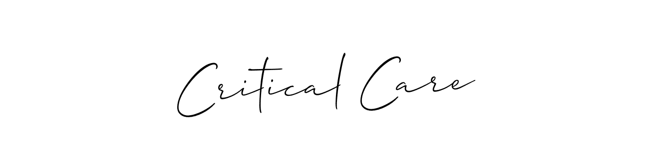 Once you've used our free online signature maker to create your best signature Allison_Script style, it's time to enjoy all of the benefits that Critical Care name signing documents. Critical Care signature style 2 images and pictures png
