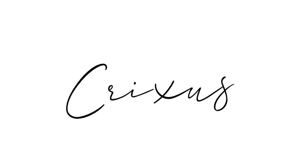 Design your own signature with our free online signature maker. With this signature software, you can create a handwritten (Allison_Script) signature for name Crixus. Crixus signature style 2 images and pictures png