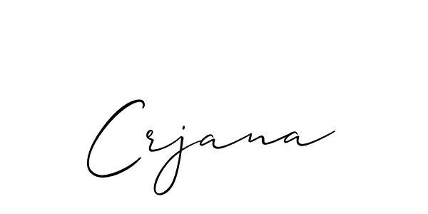 How to make Crjana signature? Allison_Script is a professional autograph style. Create handwritten signature for Crjana name. Crjana signature style 2 images and pictures png