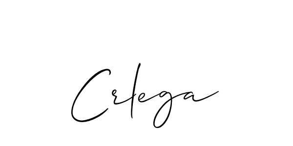 How to make Crlega signature? Allison_Script is a professional autograph style. Create handwritten signature for Crlega name. Crlega signature style 2 images and pictures png