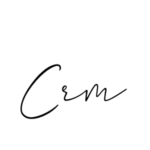 Design your own signature with our free online signature maker. With this signature software, you can create a handwritten (Allison_Script) signature for name Crm. Crm signature style 2 images and pictures png