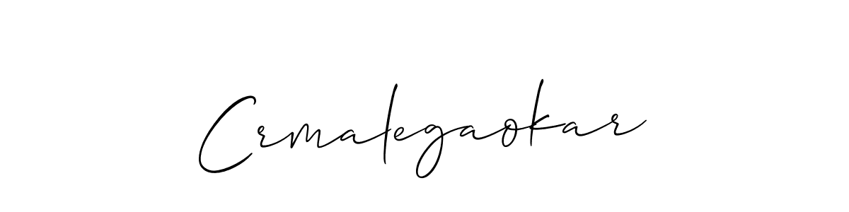 Use a signature maker to create a handwritten signature online. With this signature software, you can design (Allison_Script) your own signature for name Crmalegaokar. Crmalegaokar signature style 2 images and pictures png