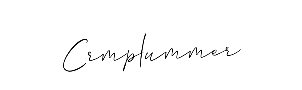 How to make Crmplummer name signature. Use Allison_Script style for creating short signs online. This is the latest handwritten sign. Crmplummer signature style 2 images and pictures png