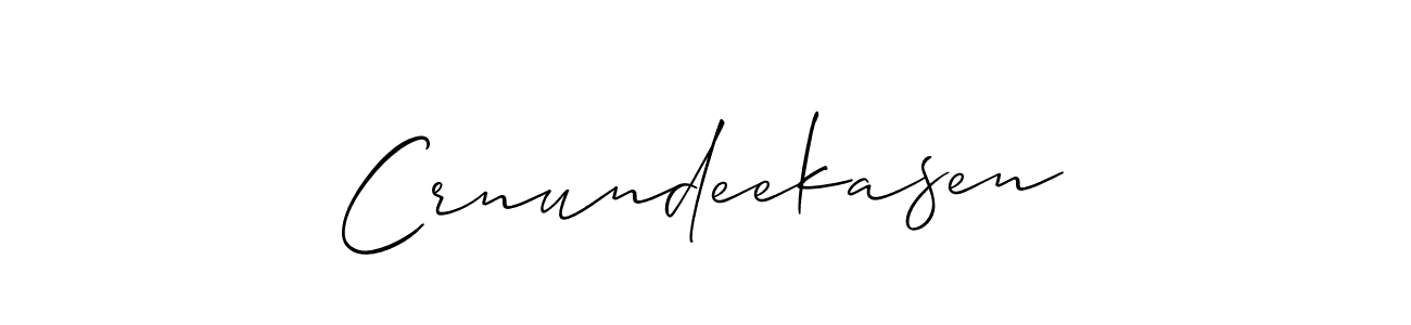 How to make Crnundeekasen name signature. Use Allison_Script style for creating short signs online. This is the latest handwritten sign. Crnundeekasen signature style 2 images and pictures png