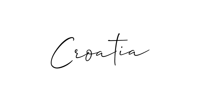 How to make Croatia signature? Allison_Script is a professional autograph style. Create handwritten signature for Croatia name. Croatia signature style 2 images and pictures png