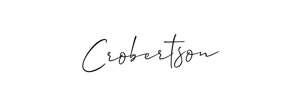 It looks lik you need a new signature style for name Crobertson. Design unique handwritten (Allison_Script) signature with our free signature maker in just a few clicks. Crobertson signature style 2 images and pictures png