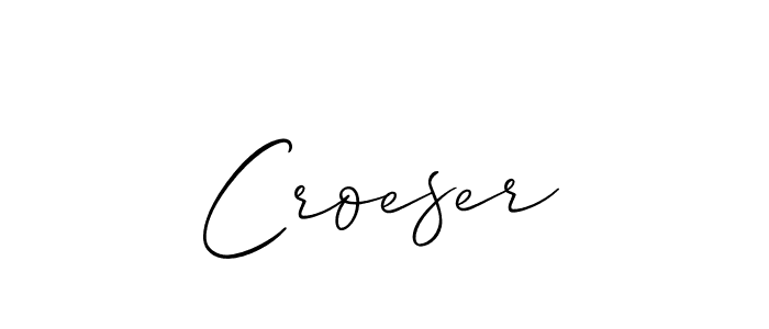 Make a short Croeser signature style. Manage your documents anywhere anytime using Allison_Script. Create and add eSignatures, submit forms, share and send files easily. Croeser signature style 2 images and pictures png