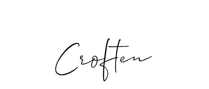 You should practise on your own different ways (Allison_Script) to write your name (Croften) in signature. don't let someone else do it for you. Croften signature style 2 images and pictures png