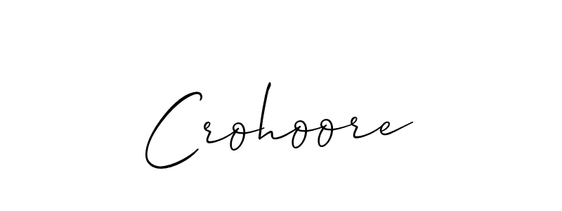 The best way (Allison_Script) to make a short signature is to pick only two or three words in your name. The name Crohoore include a total of six letters. For converting this name. Crohoore signature style 2 images and pictures png