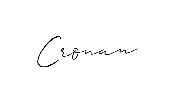 How to make Cronan signature? Allison_Script is a professional autograph style. Create handwritten signature for Cronan name. Cronan signature style 2 images and pictures png