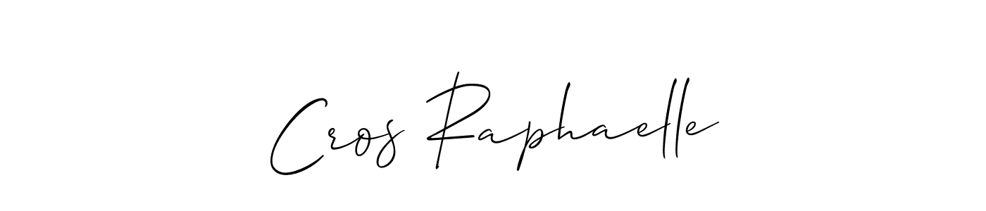 Cros Raphaelle stylish signature style. Best Handwritten Sign (Allison_Script) for my name. Handwritten Signature Collection Ideas for my name Cros Raphaelle. Cros Raphaelle signature style 2 images and pictures png