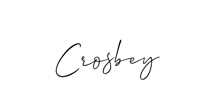 Use a signature maker to create a handwritten signature online. With this signature software, you can design (Allison_Script) your own signature for name Crosbey. Crosbey signature style 2 images and pictures png