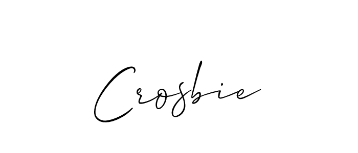 Crosbie stylish signature style. Best Handwritten Sign (Allison_Script) for my name. Handwritten Signature Collection Ideas for my name Crosbie. Crosbie signature style 2 images and pictures png