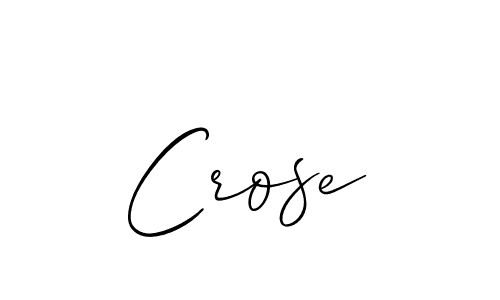 How to make Crose signature? Allison_Script is a professional autograph style. Create handwritten signature for Crose name. Crose signature style 2 images and pictures png