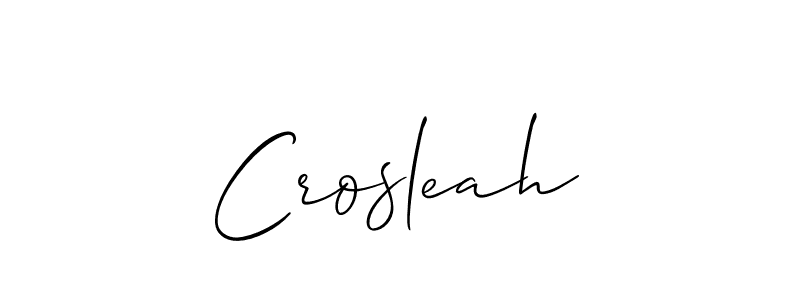 It looks lik you need a new signature style for name Crosleah. Design unique handwritten (Allison_Script) signature with our free signature maker in just a few clicks. Crosleah signature style 2 images and pictures png