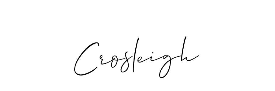 It looks lik you need a new signature style for name Crosleigh. Design unique handwritten (Allison_Script) signature with our free signature maker in just a few clicks. Crosleigh signature style 2 images and pictures png