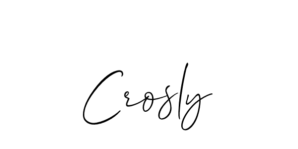 The best way (Allison_Script) to make a short signature is to pick only two or three words in your name. The name Crosly include a total of six letters. For converting this name. Crosly signature style 2 images and pictures png