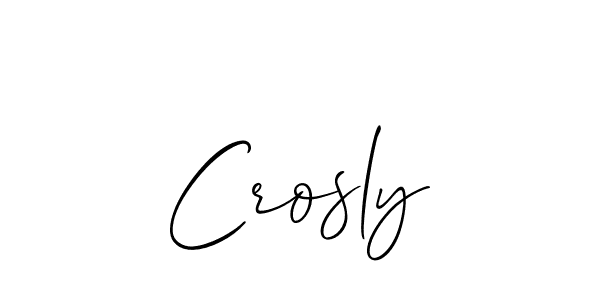 The best way (Allison_Script) to make a short signature is to pick only two or three words in your name. The name Crosly include a total of six letters. For converting this name. Crosly signature style 2 images and pictures png