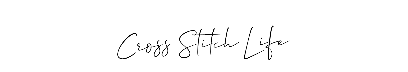 Make a short Cross Stitch Life signature style. Manage your documents anywhere anytime using Allison_Script. Create and add eSignatures, submit forms, share and send files easily. Cross Stitch Life signature style 2 images and pictures png