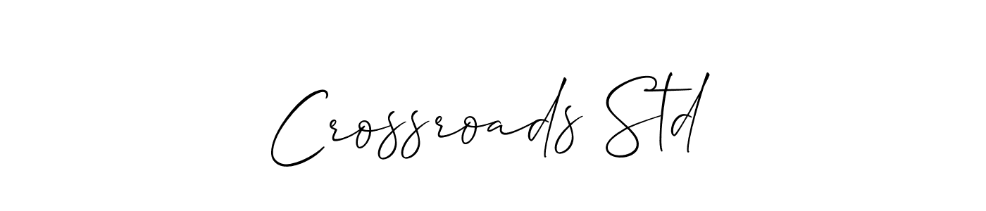 Design your own signature with our free online signature maker. With this signature software, you can create a handwritten (Allison_Script) signature for name Crossroads Std. Crossroads Std signature style 2 images and pictures png