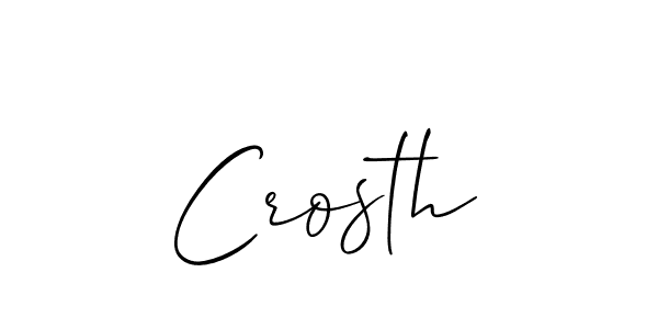 if you are searching for the best signature style for your name Crosth. so please give up your signature search. here we have designed multiple signature styles  using Allison_Script. Crosth signature style 2 images and pictures png