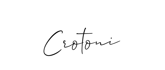 How to Draw Crotoni signature style? Allison_Script is a latest design signature styles for name Crotoni. Crotoni signature style 2 images and pictures png