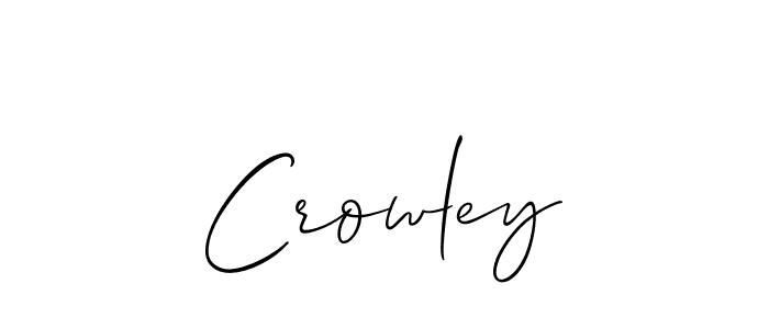 Create a beautiful signature design for name Crowley. With this signature (Allison_Script) fonts, you can make a handwritten signature for free. Crowley signature style 2 images and pictures png