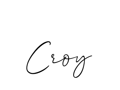 How to make Croy name signature. Use Allison_Script style for creating short signs online. This is the latest handwritten sign. Croy signature style 2 images and pictures png