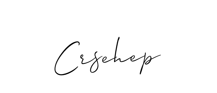 It looks lik you need a new signature style for name Crsehep. Design unique handwritten (Allison_Script) signature with our free signature maker in just a few clicks. Crsehep signature style 2 images and pictures png